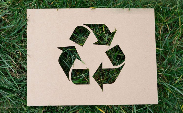 Recycle Card on Grass